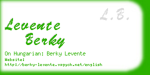 levente berky business card